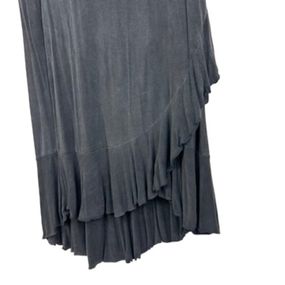 Altar'd State Super Soft Ruffle Wrap Midi Skirt, Gray, Large - Picture 2 of 9